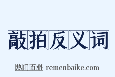 敲拍反义词是什么意思的图片